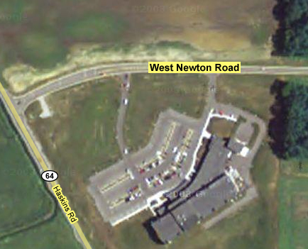 Map of West Newton and Haskins Road Intersection